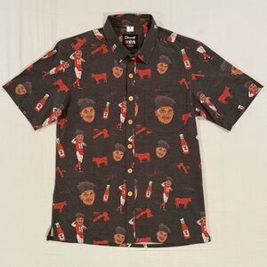 Shinesty x NFLPA Patrick Mahomes Hawaiian Shirt Mens Small Kansas City Chiefs